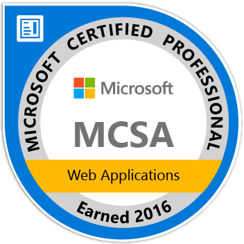 MCSA: Web Applications - Certified 2016
